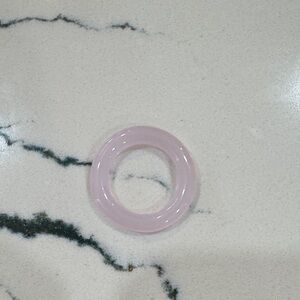 Milky pink thin ring size 9